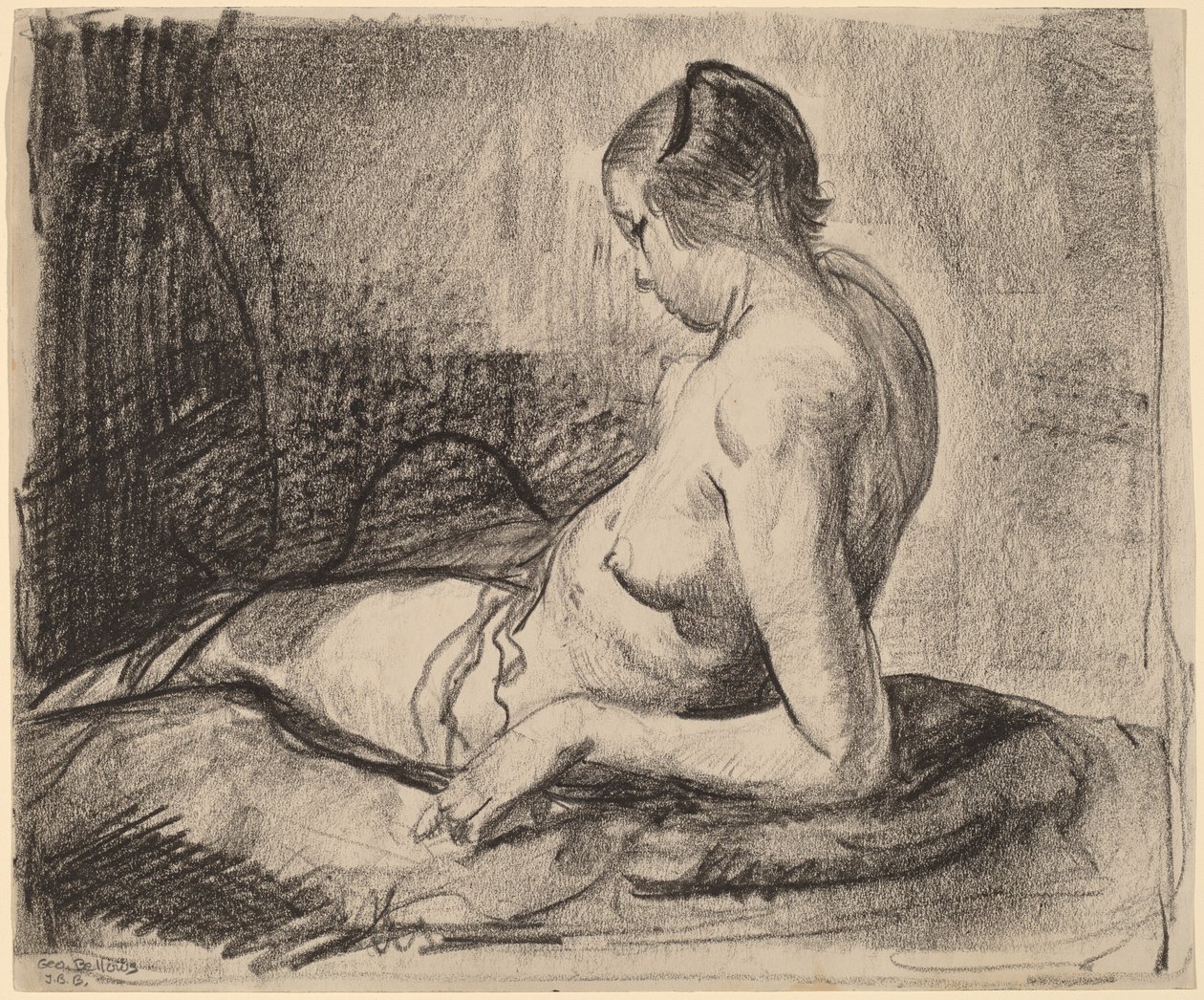 Garota Nua Reclinada de George Bellows