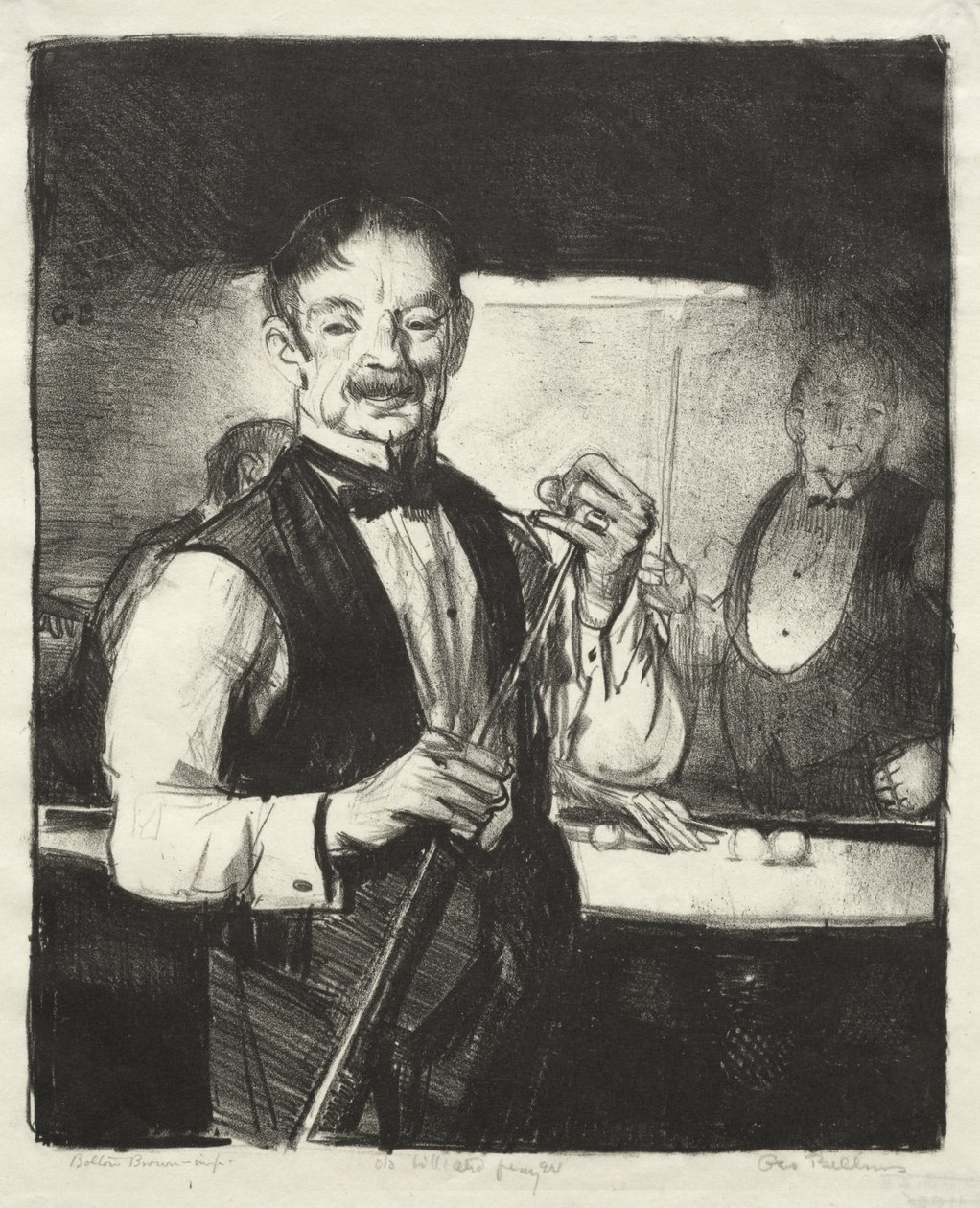 O Velho Jogador de Bilhar de George Bellows