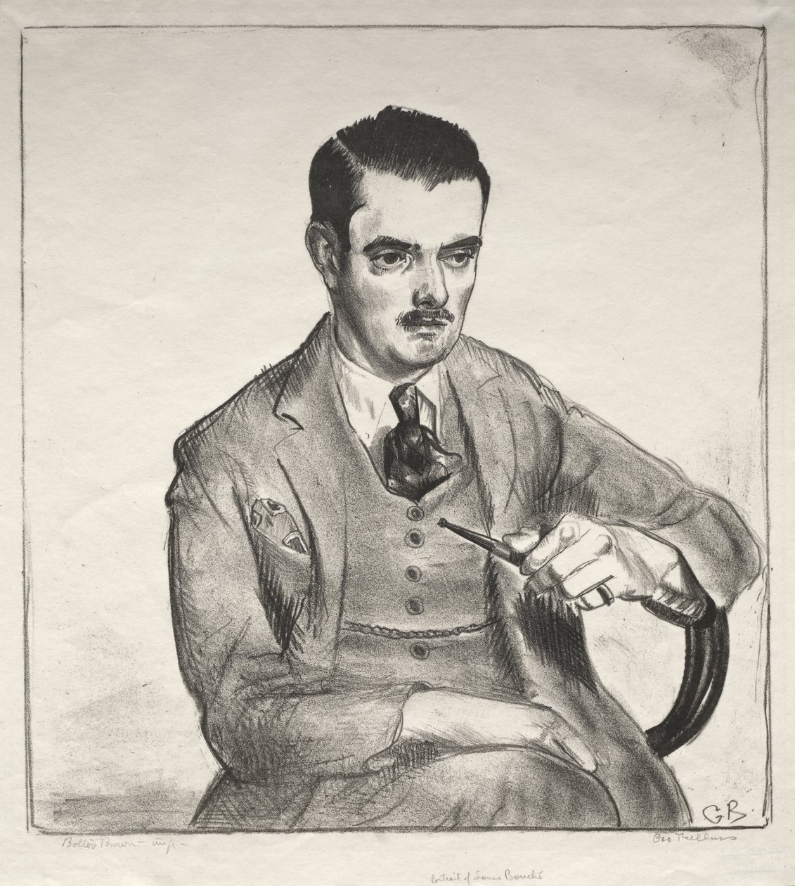 Retrato, Louis Bouché de George Bellows