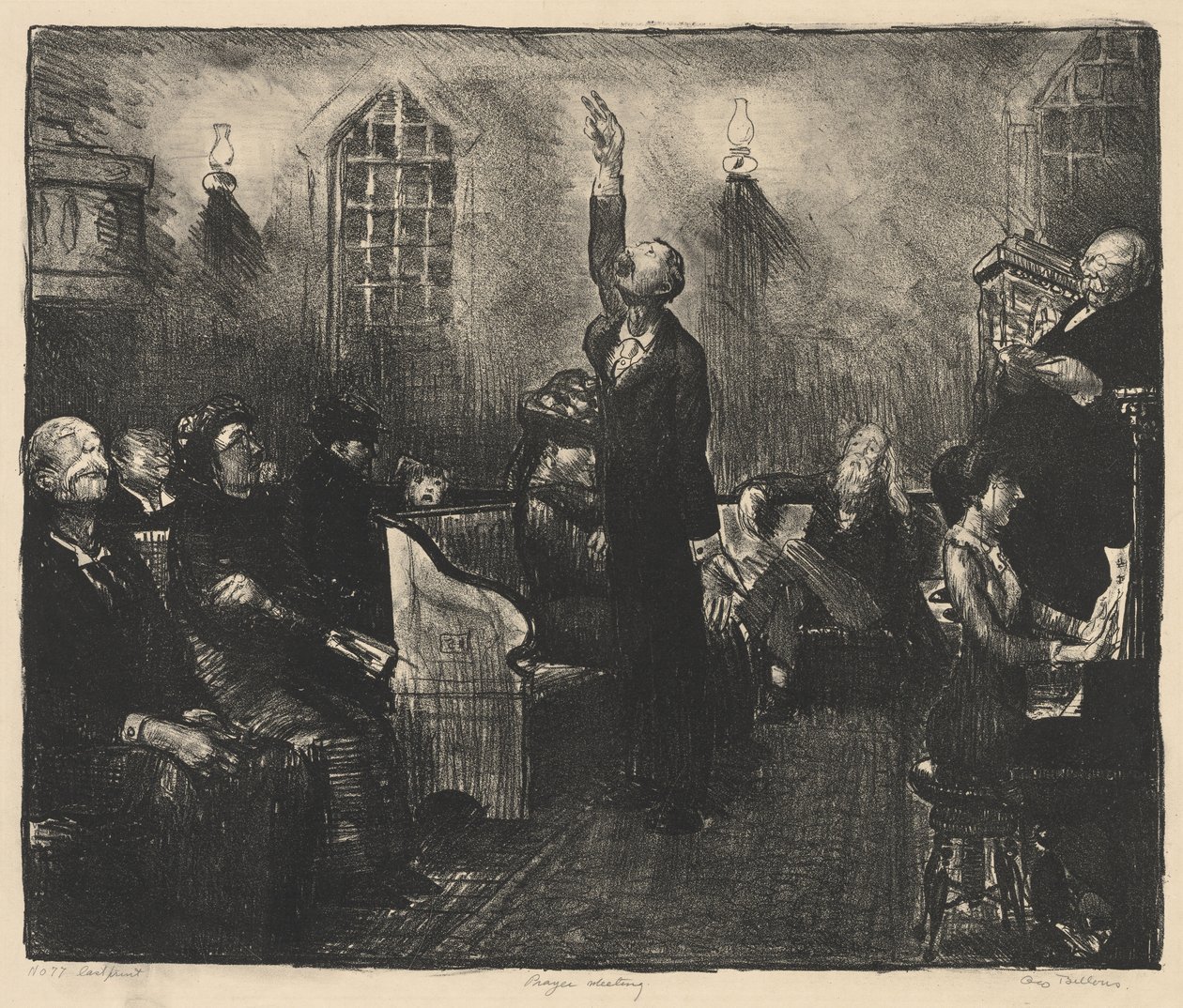 Encontro de Oração, Primeira Pedra de George Bellows