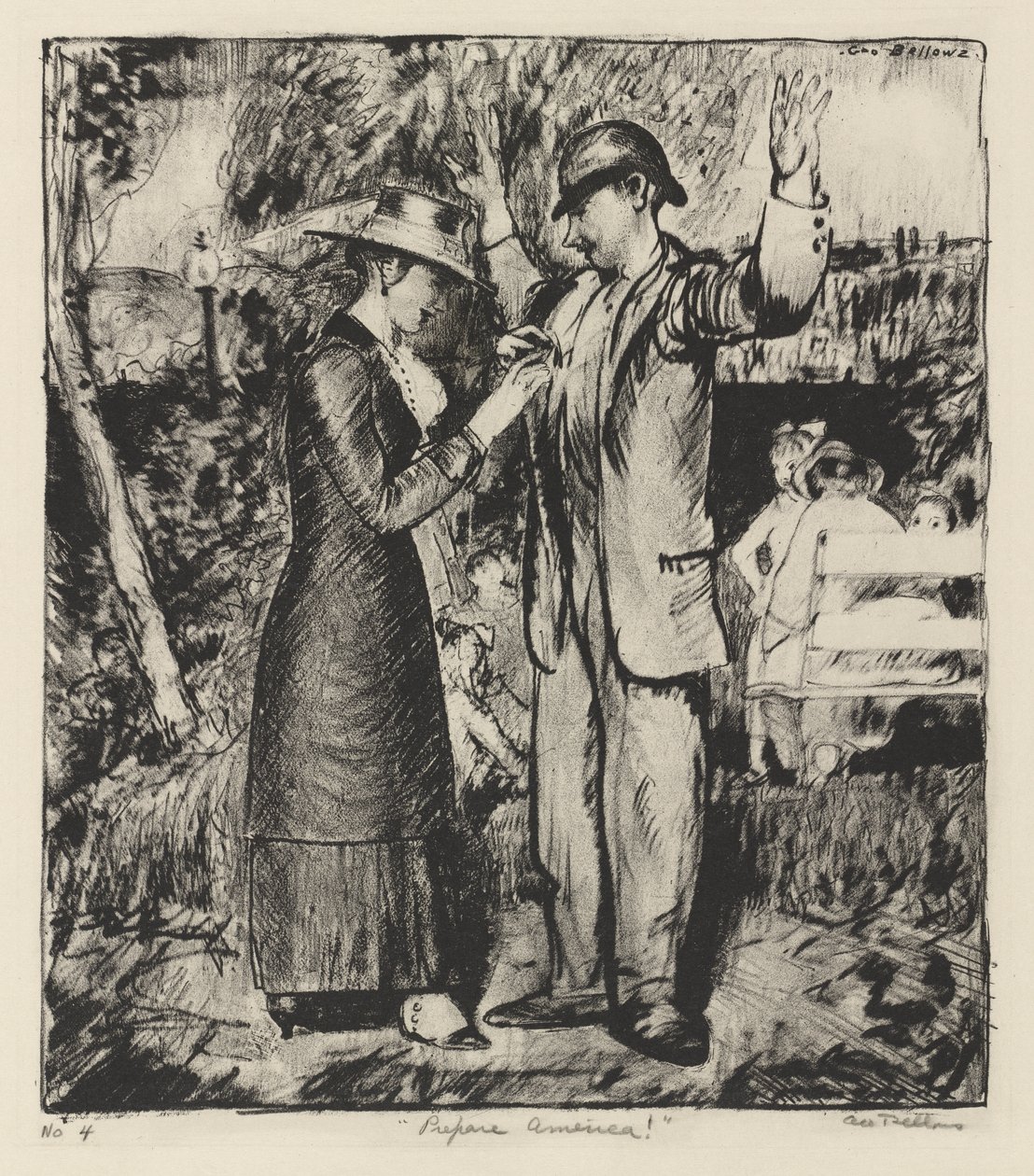 «Preparem-se, América!» de George Bellows