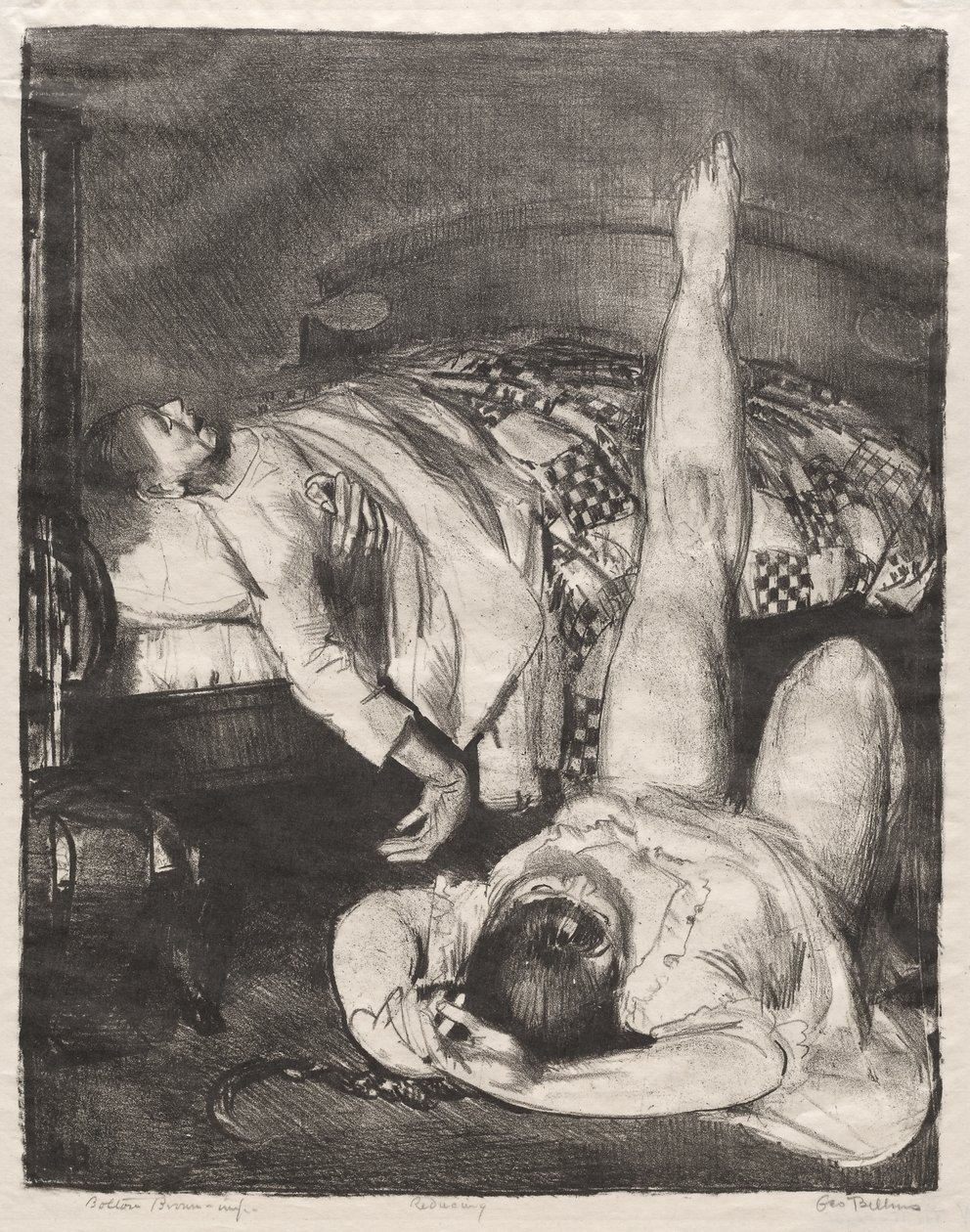 Redução, pequeno, terceira pedra de George Bellows