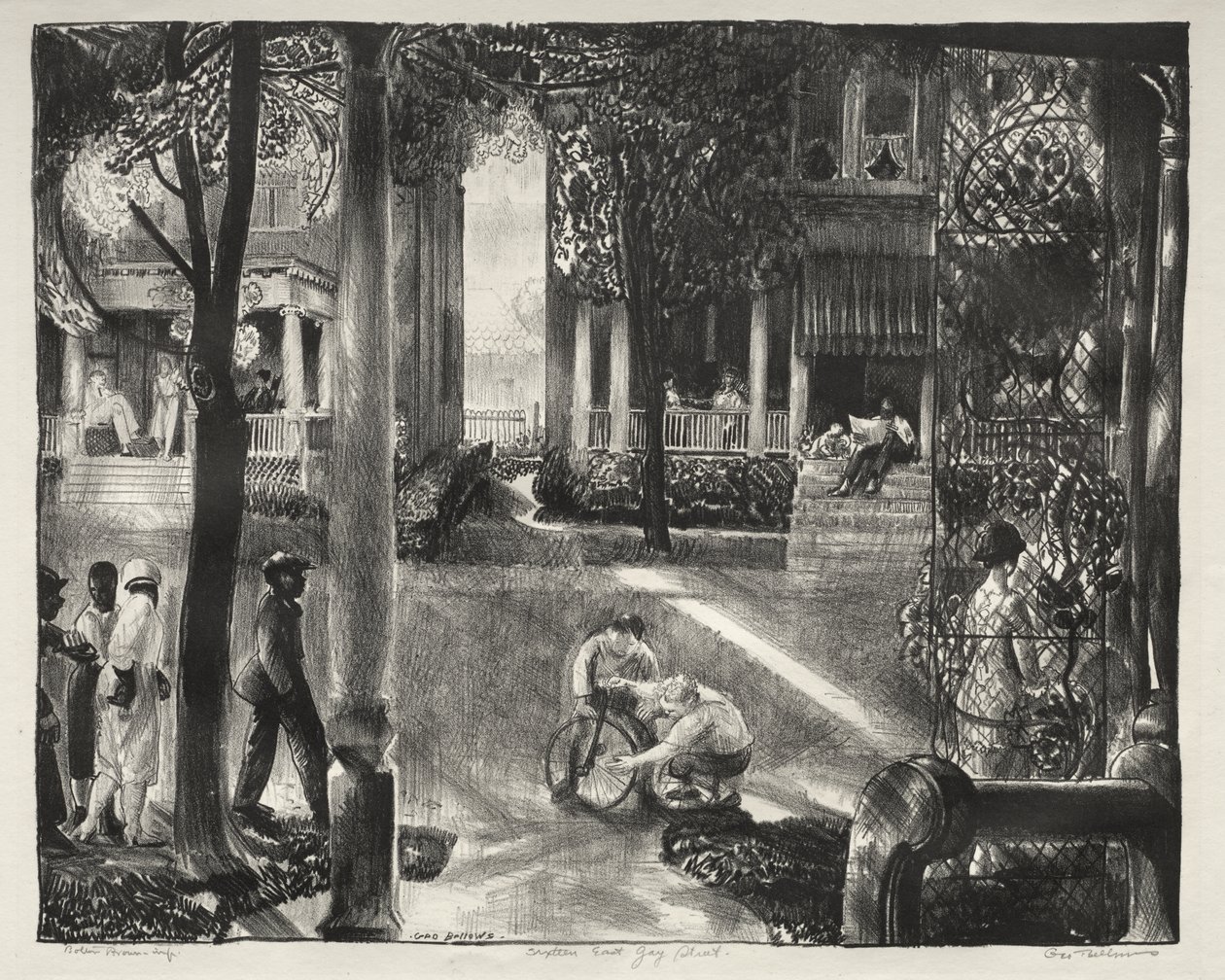 Dezasseis East Gay Street de George Bellows