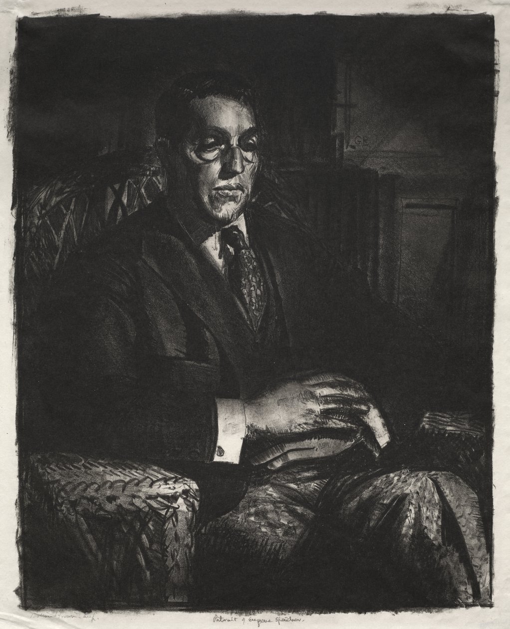 Speicher sentado numa cadeira de George Bellows