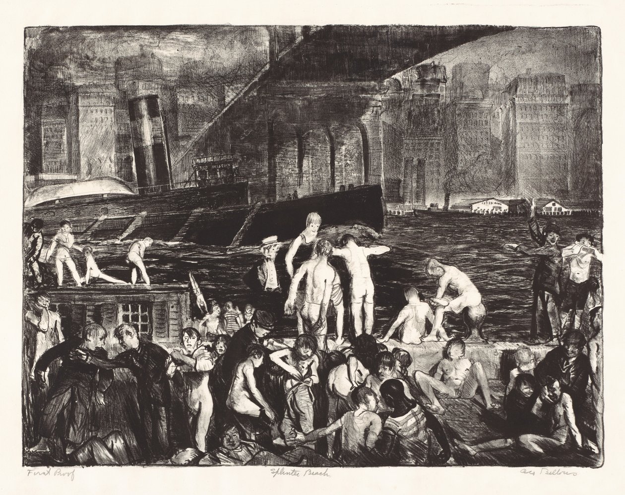 Praia das lascas de George Bellows