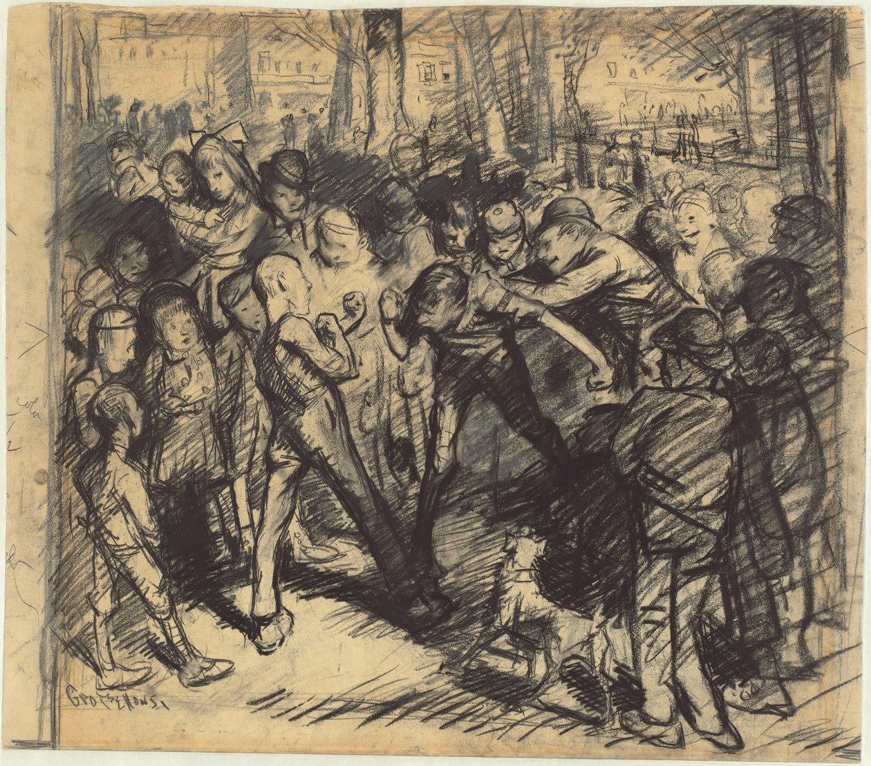 Luta de rua [reto] de George Bellows