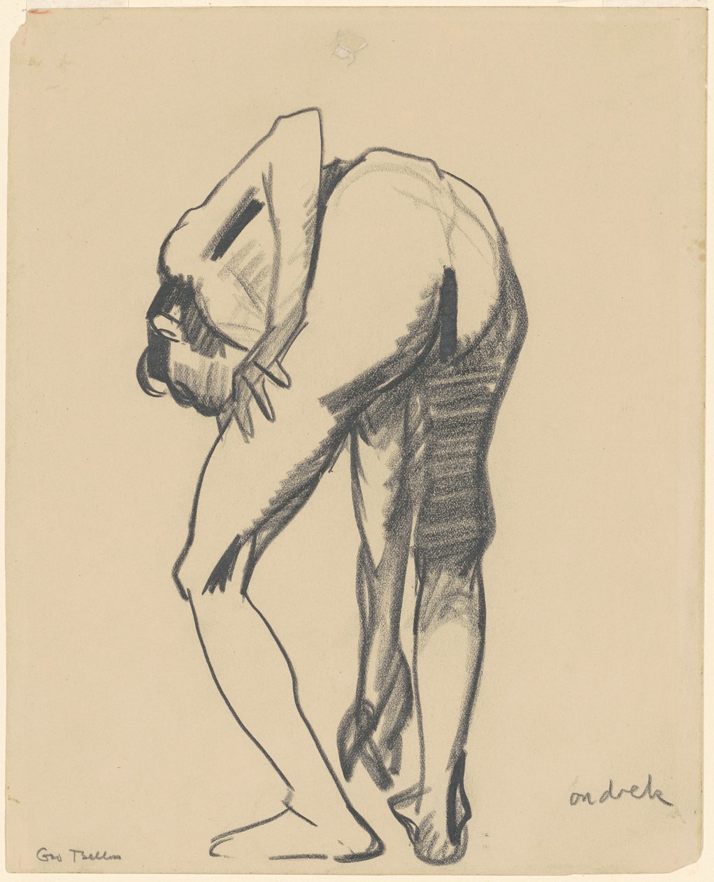 Estudo para "Riverfront No. 1" de George Bellows