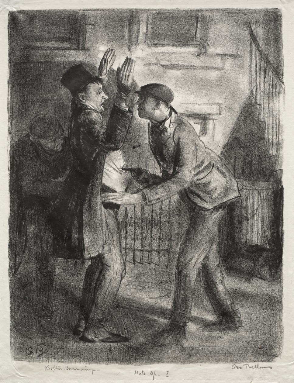 O assalto, primeiro estado de George Bellows