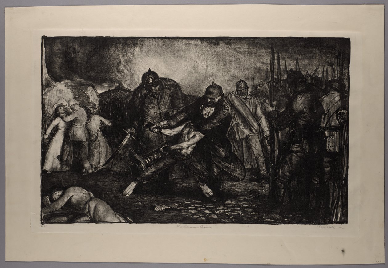 Série da guerra: os Alemães chegam de George Bellows