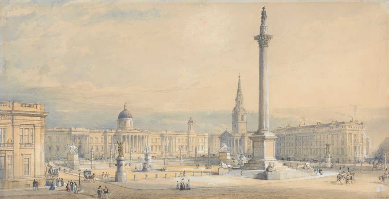 Uma proposta de plano para Trafalgar Square de George Belton Moore