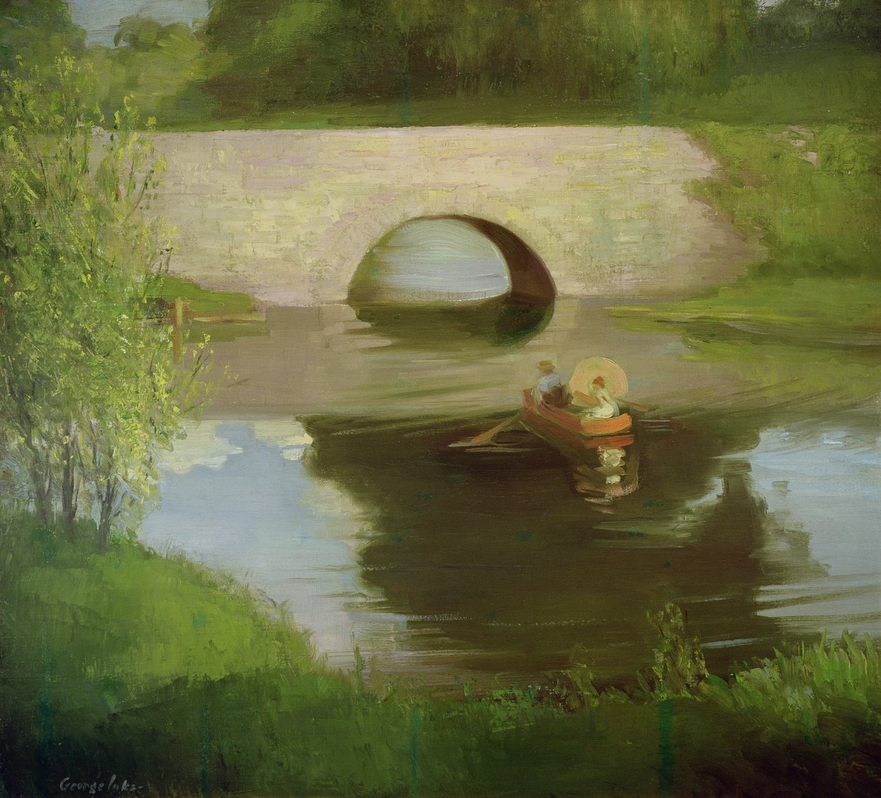 Central Park (óleo sobre tela) de George Benjamin Luks