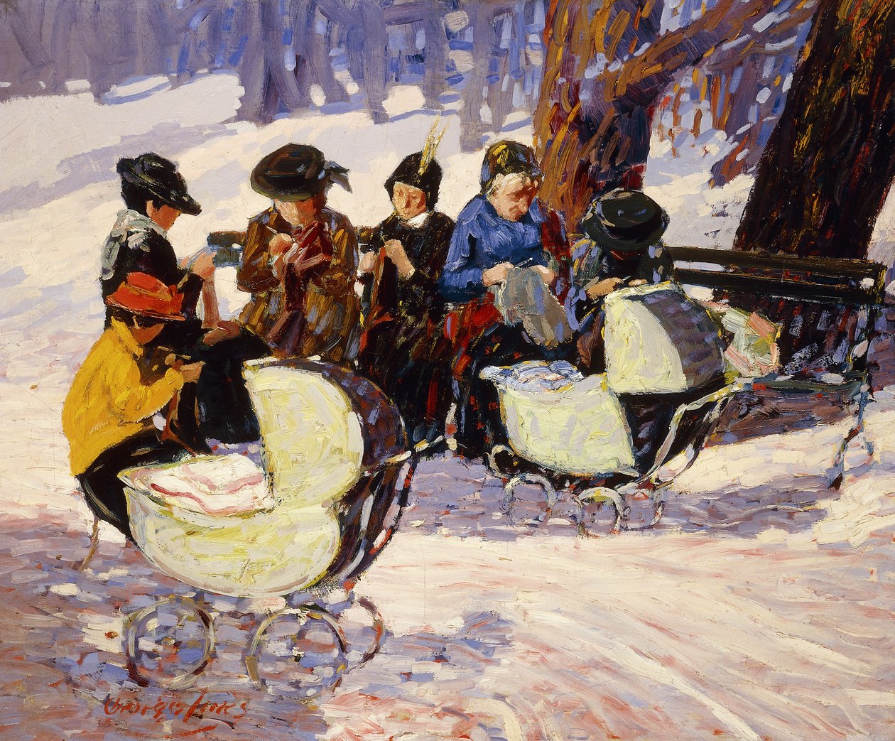 Knitters, Parque da Ponte Alta de George Benjamin Luks