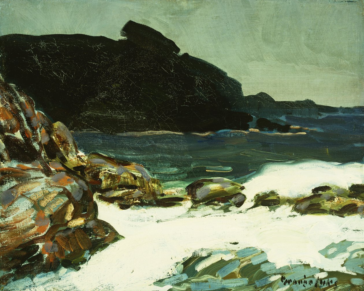 The Ledge, Cabo Elizabeth, Maine de George Benjamin Luks