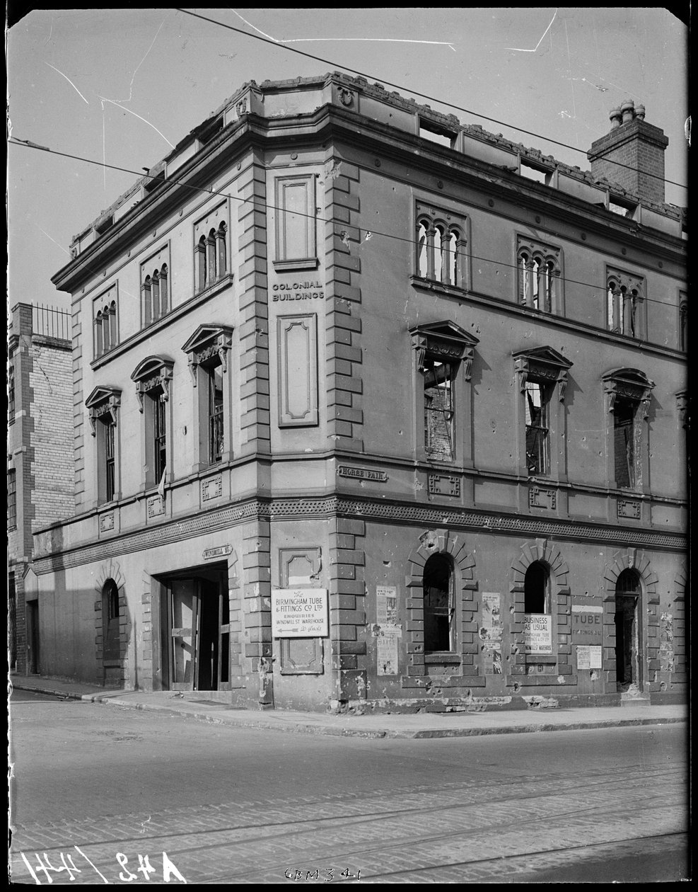 Edifícios coloniais, 7 Horsefair, Ladywood, Birmingham, 1941. de George Bernard Mason