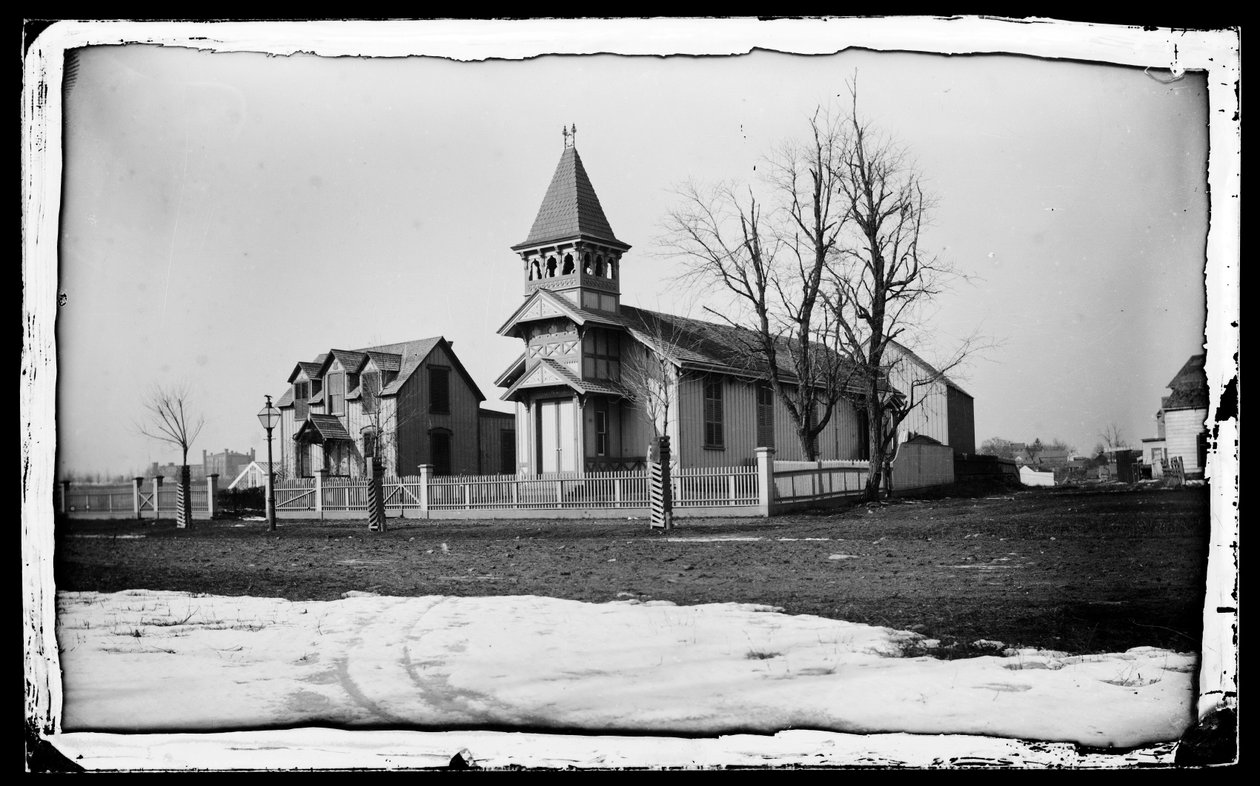Misson Reformada, Flatbush, Brooklyn, c.1872-87 (wet-collodion negative) de George Bradford Brainerd