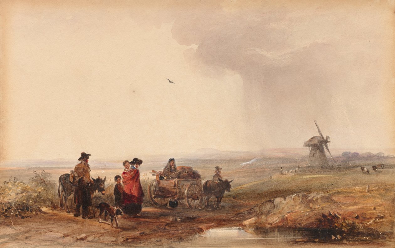 Acampamento cigano, Holanda, anos 1800. de George Bryant Campion