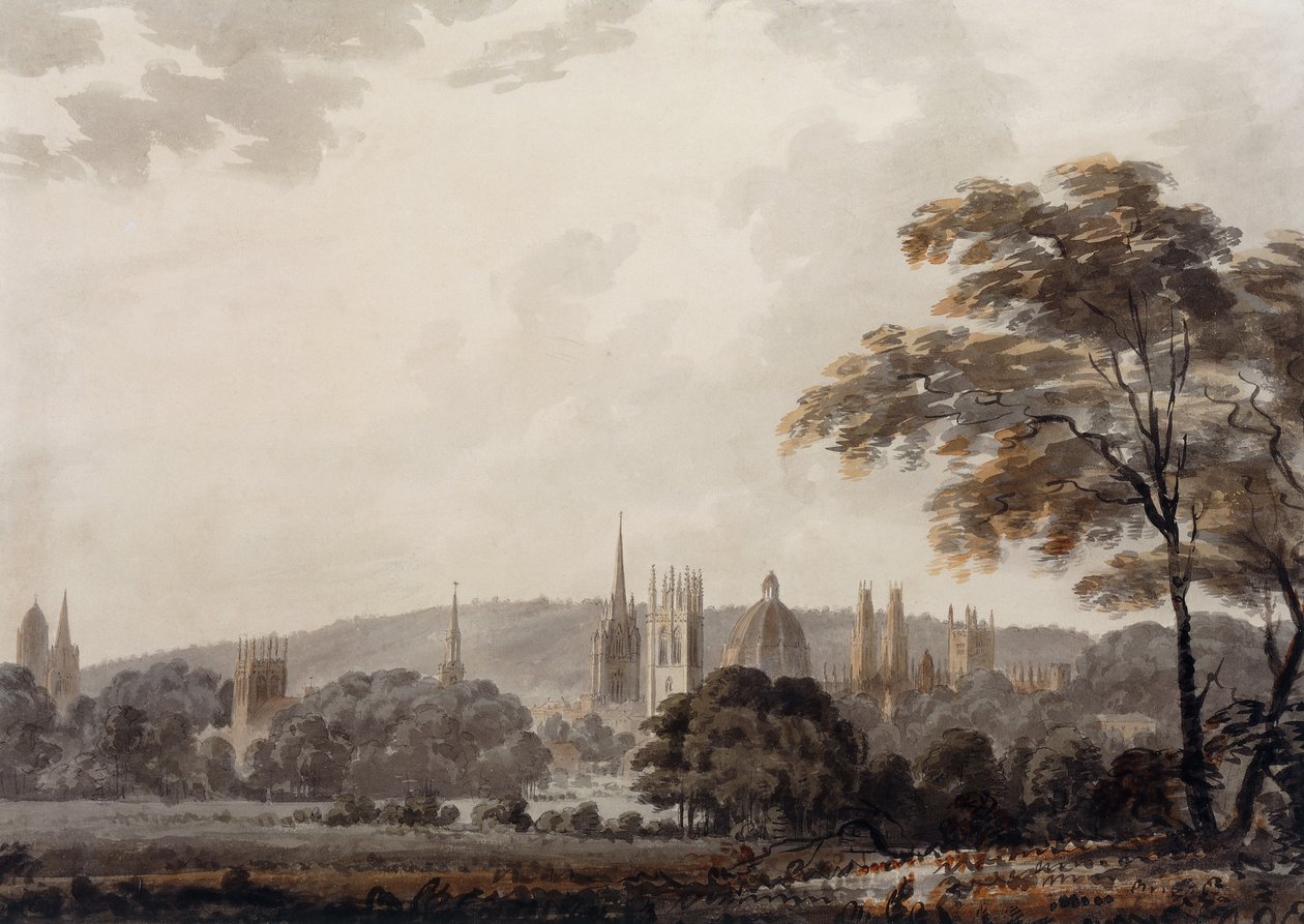 Vista das torres e pináculos de Oxford, Oxfordshire de George Bulteer Fisher