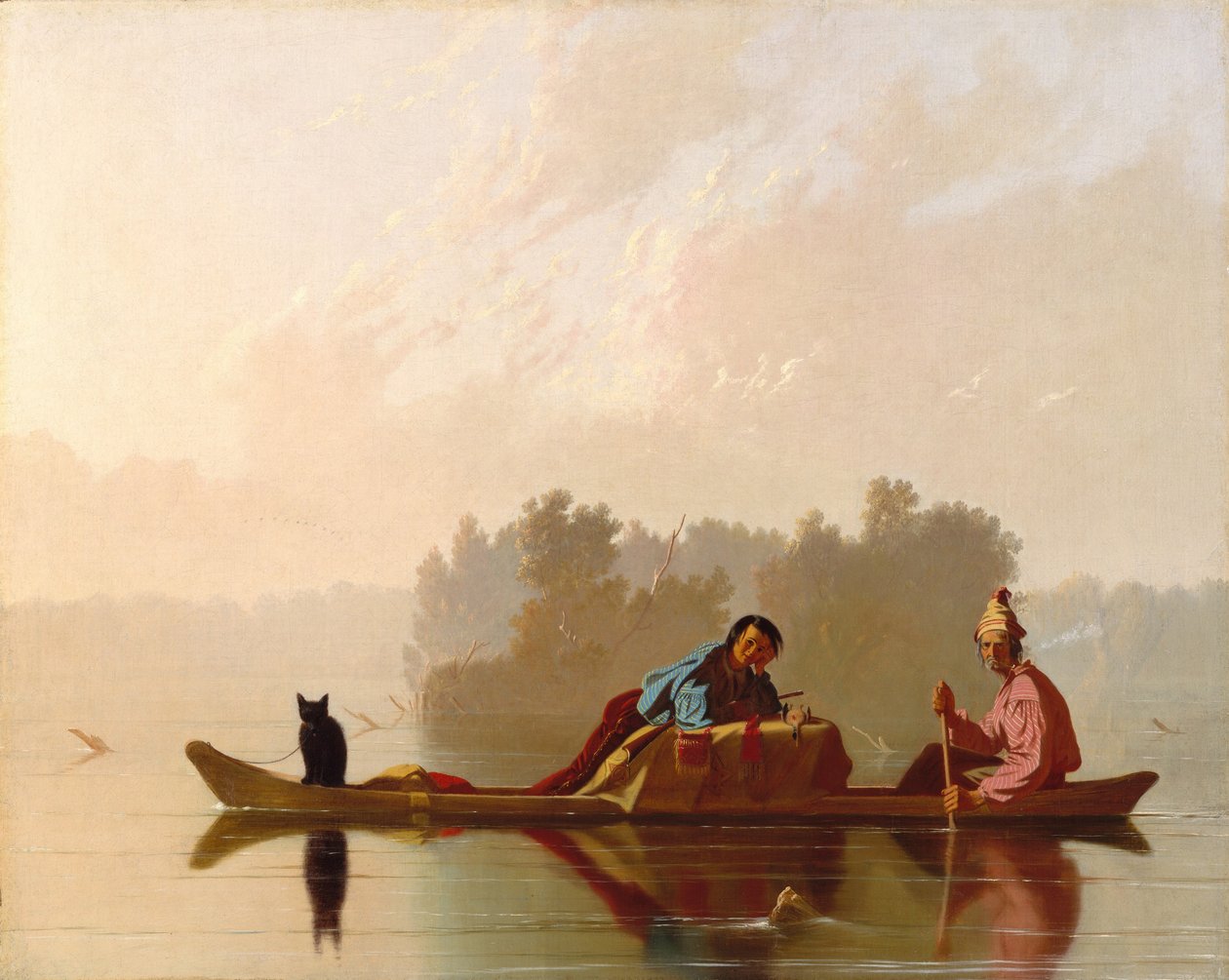 Comerciantes de peles descendo o Missouri de George Caleb Bingham