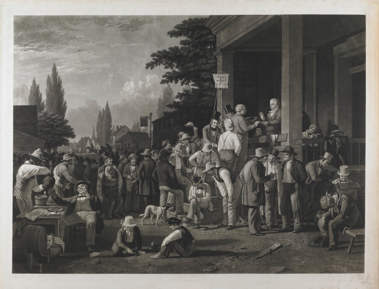 Prova 17 de “A Eleição do Condado” de George Caleb Bingham