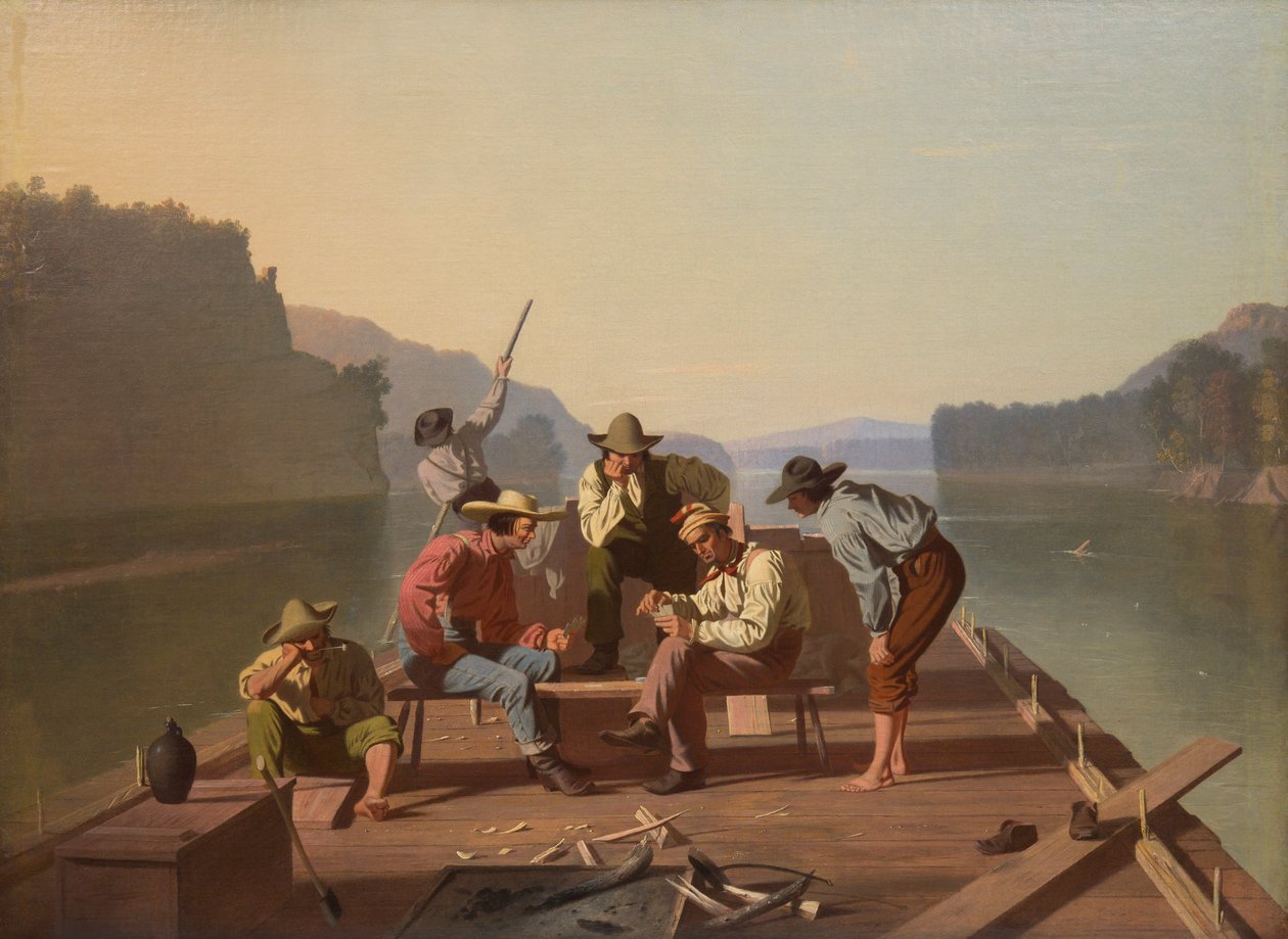 Jogadores de Raftsmen Jogando Cartas de George Caleb Bingham
