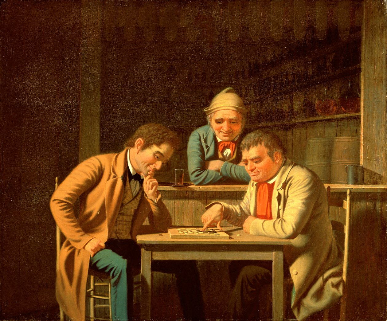 Os jogadores verificadores, 1850 de George Caleb Bingham
