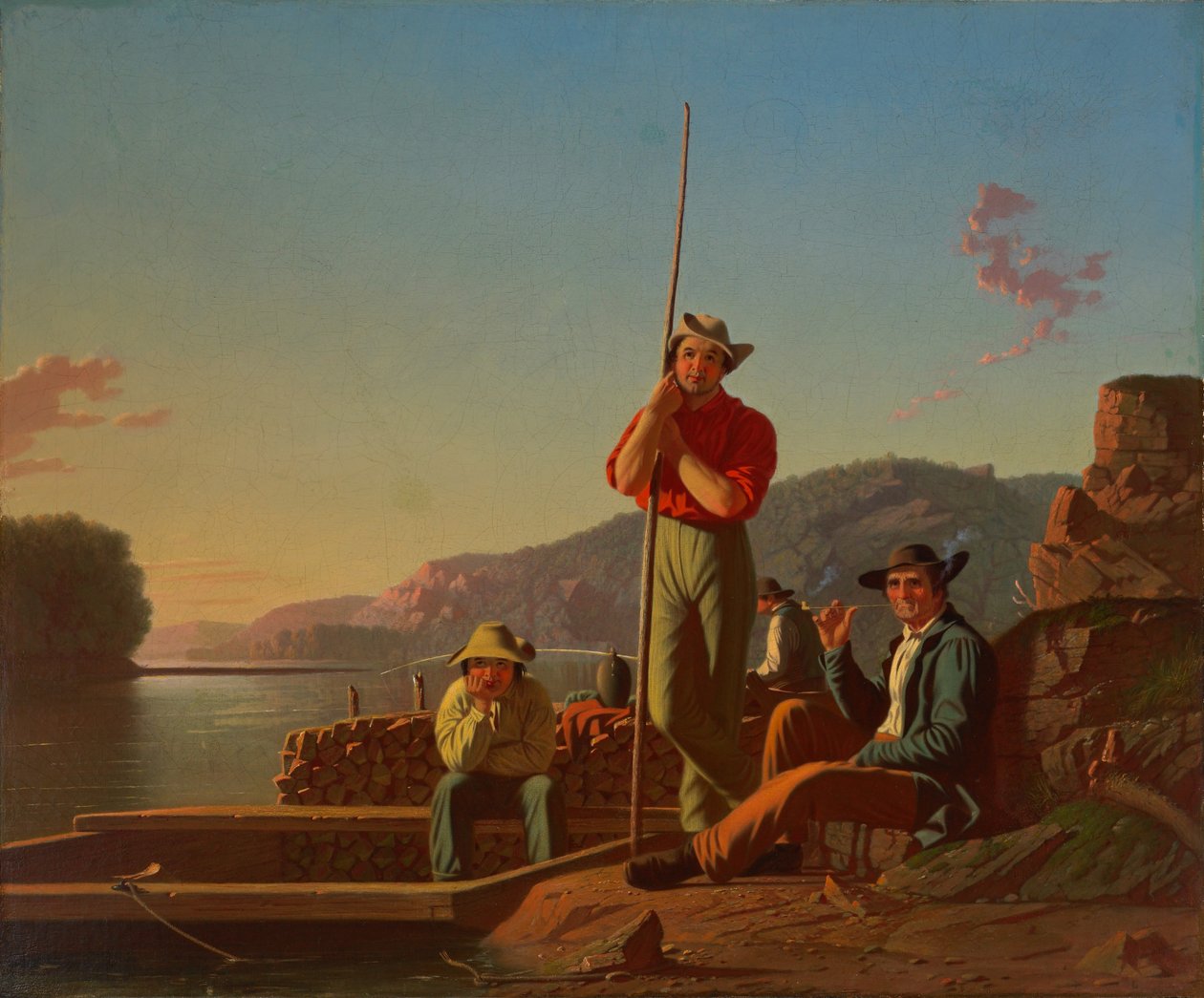 O barco de madeira de George Caleb Bingham