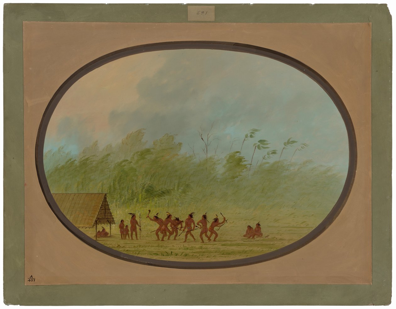 Uma tenda wigwam connibo de George Catlin
