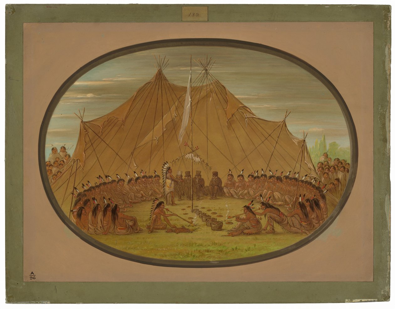 Um banquete de cachorro - Sioux de George Catlin