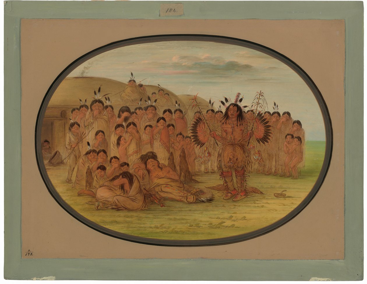 Um Curandeiro Mandan de George Catlin