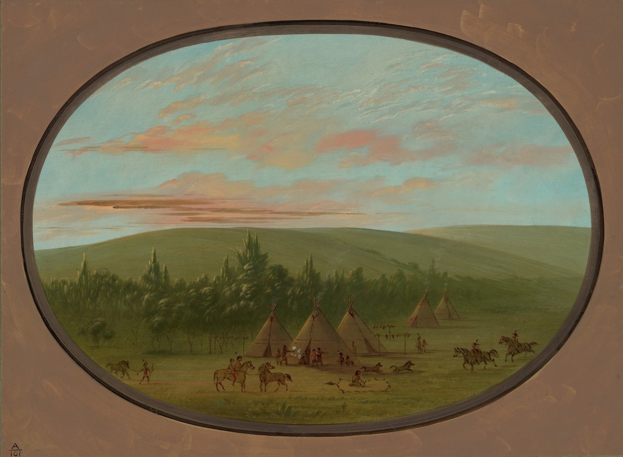 A Aldeia Sioux, 18611869. de George Catlin