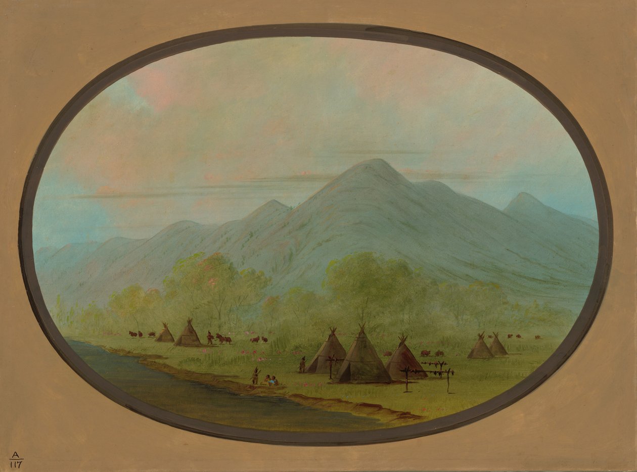 Uma pequena vila de corvos, 18551869. de George Catlin