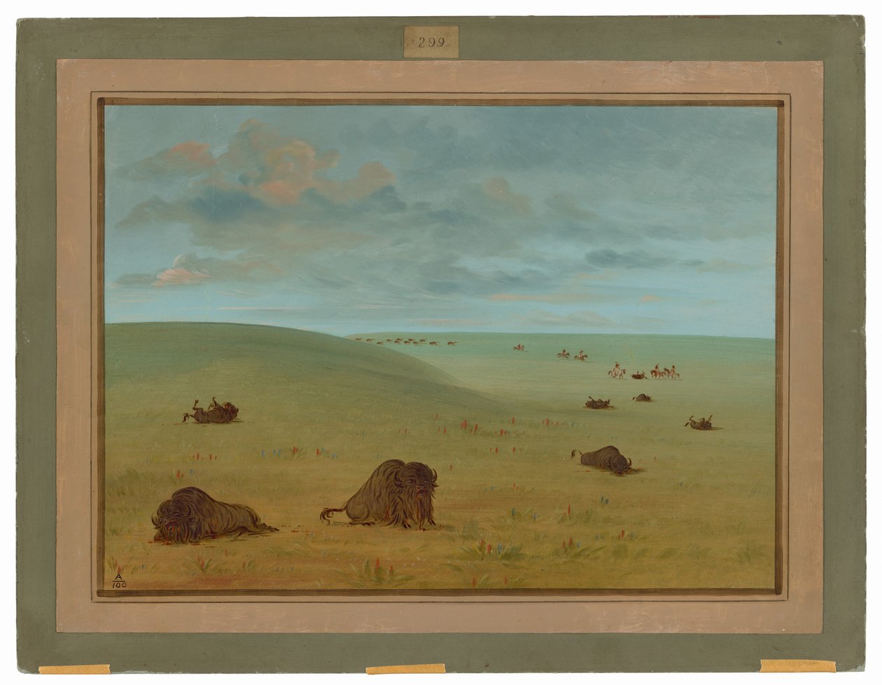 Após a perseguição ao búfalo - Sioux de George Catlin
