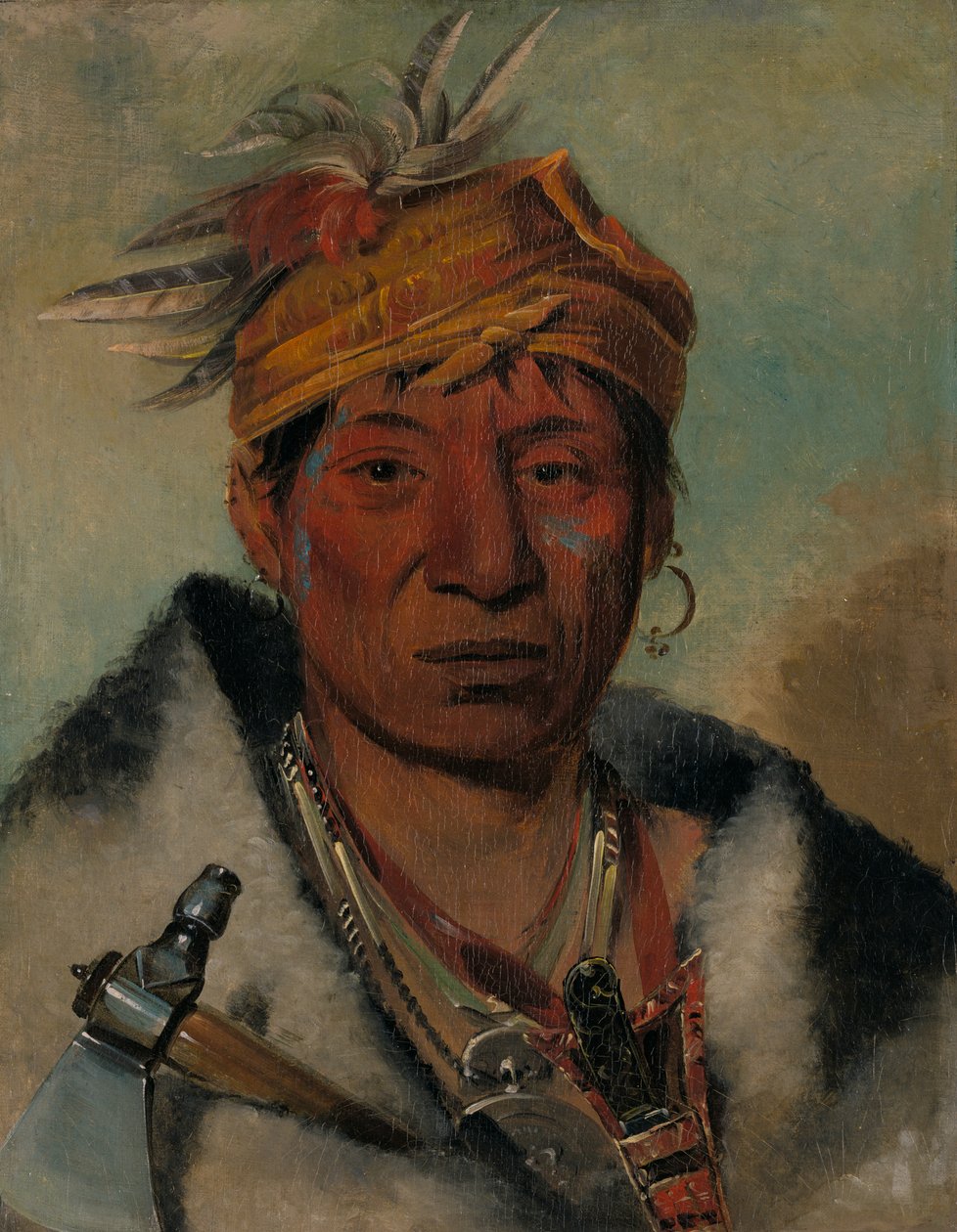 Ah-yaw-né-tak-oár-ron e Guerreiro, 1831. de George Catlin