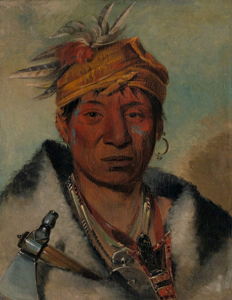 Ah-yaw-ne-tak-oar-ron, o Guerreiro de George Catlin