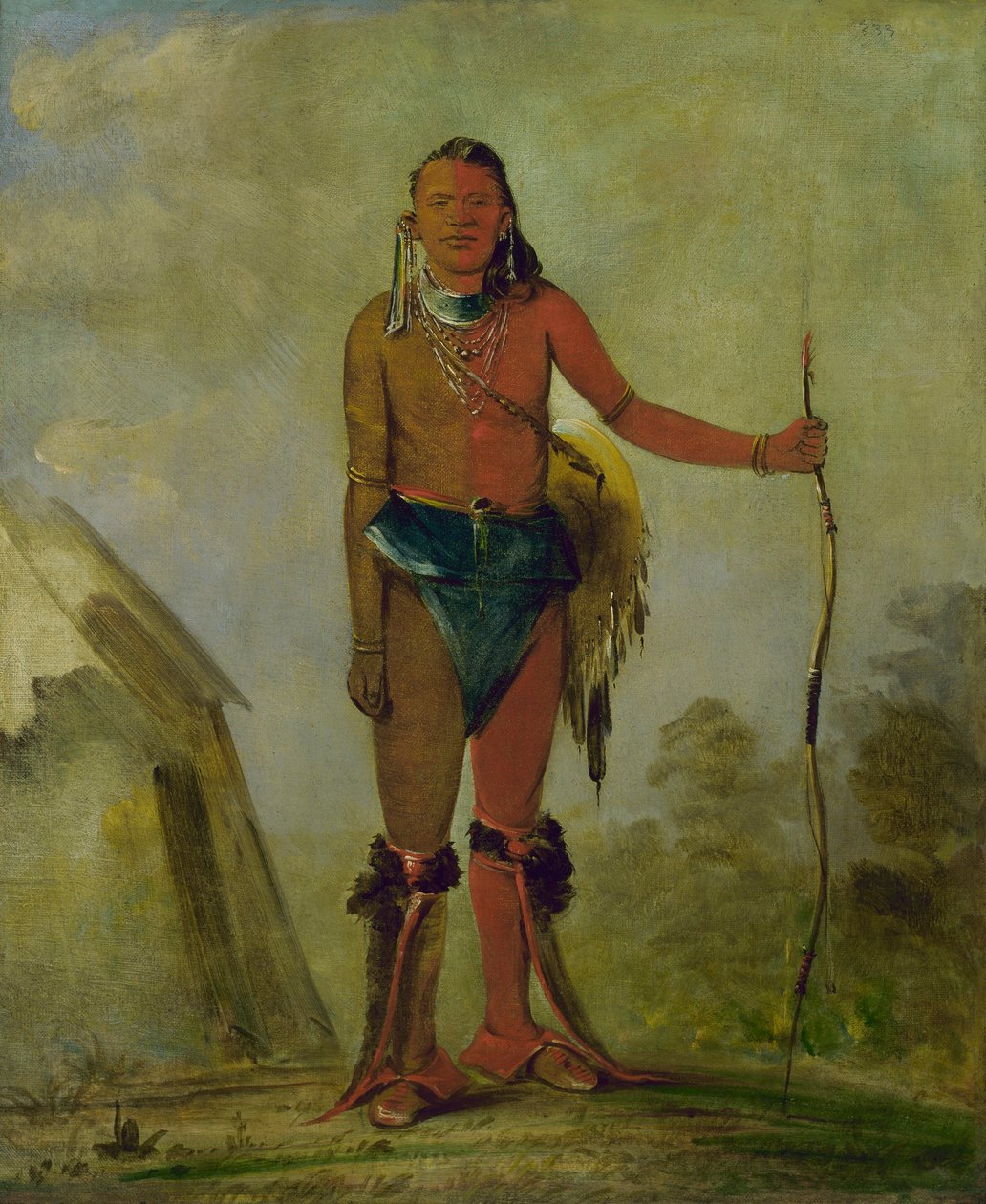 Aih-no-wa, O Fogo, um curandeiro da Raposa de George Catlin