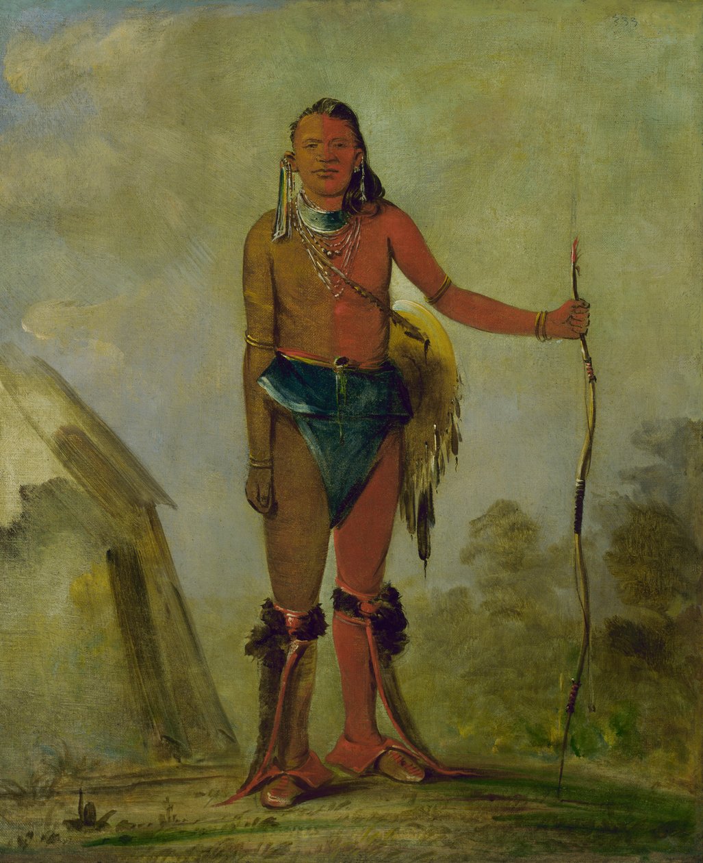 Aih-no-wa, The Fire, a Fox Medicine Man, 1835. de George Catlin