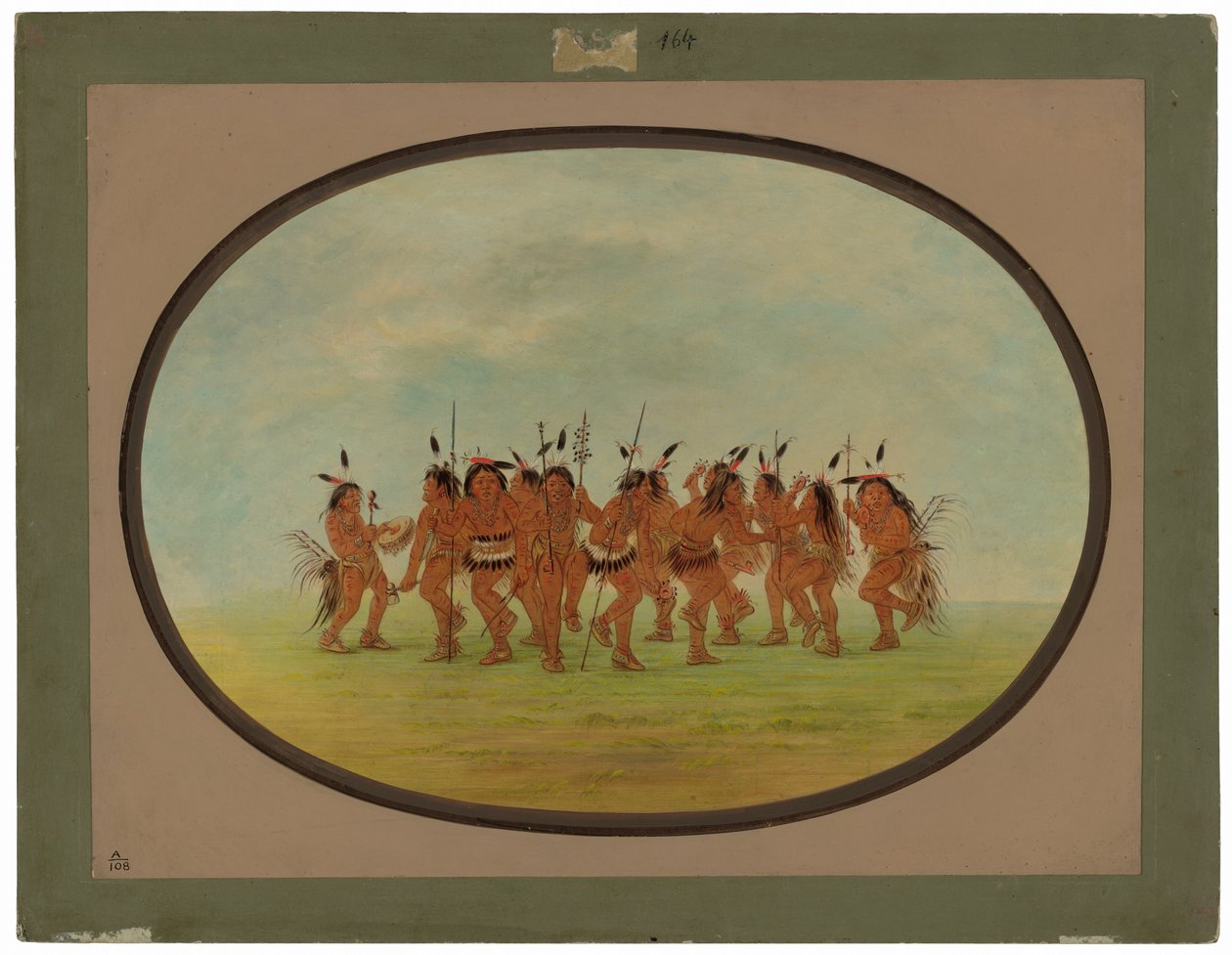 Dança Divertida - Sioux de George Catlin