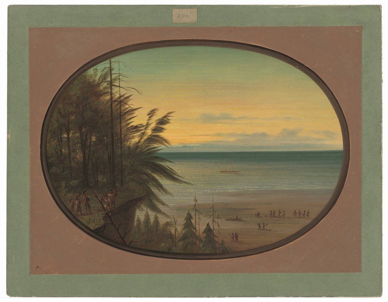Uma escada indiana - índios Nayas de George Catlin