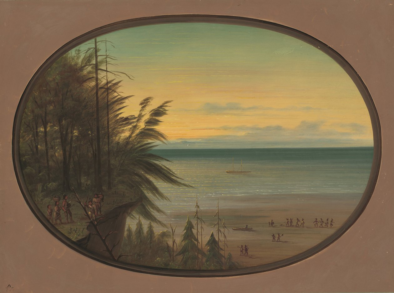 Uma escada indiana - índios Nayas, 18551869. de George Catlin