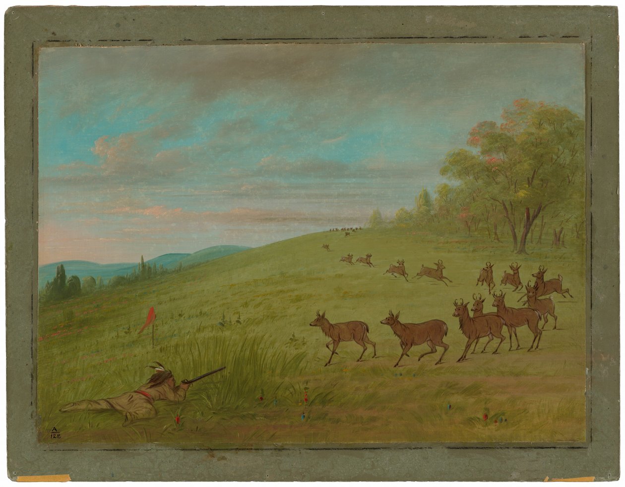 Tiro de Antílope - Assiniboine de George Catlin