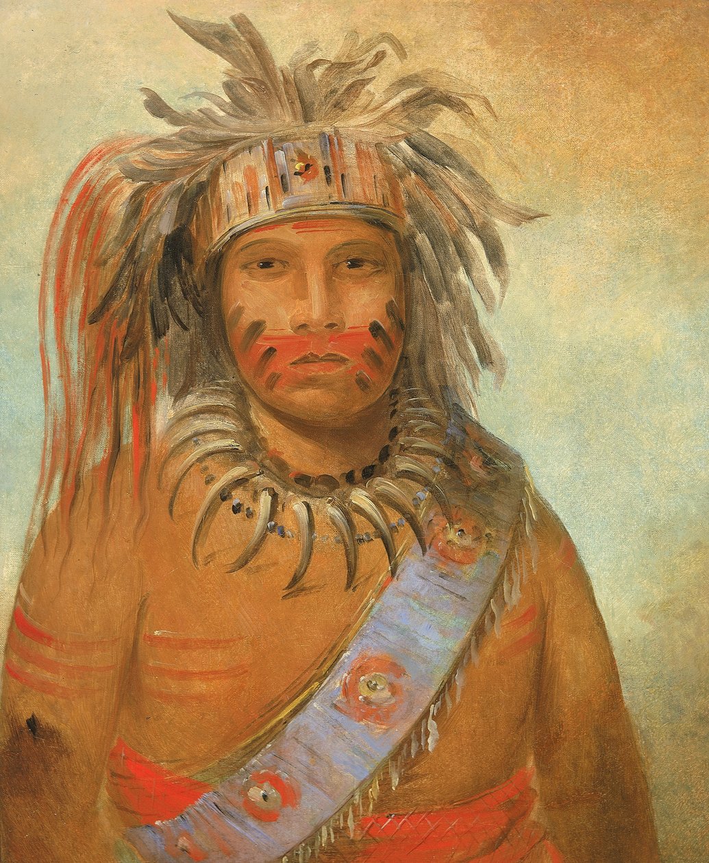 Au-nim-muck-kwa-um, Pássaro Tempestade de George Catlin