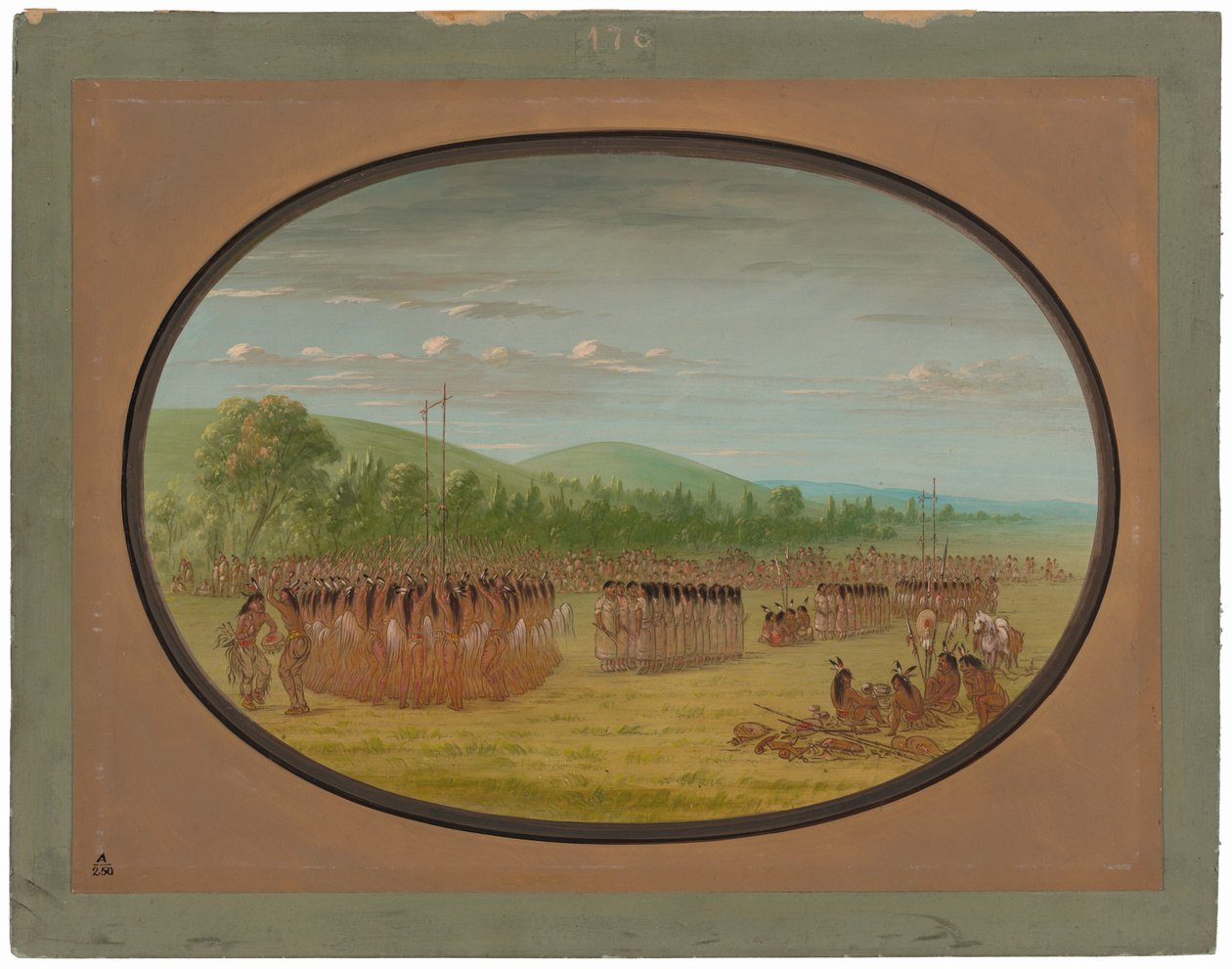 Dança com bola - Choctaw de George Catlin