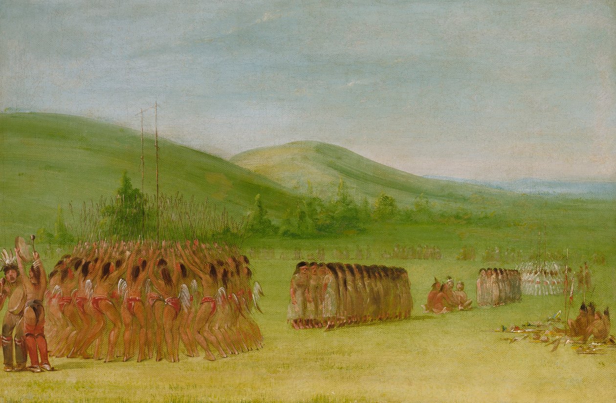 Dança de jogo de bola, Choctaw de George Catlin