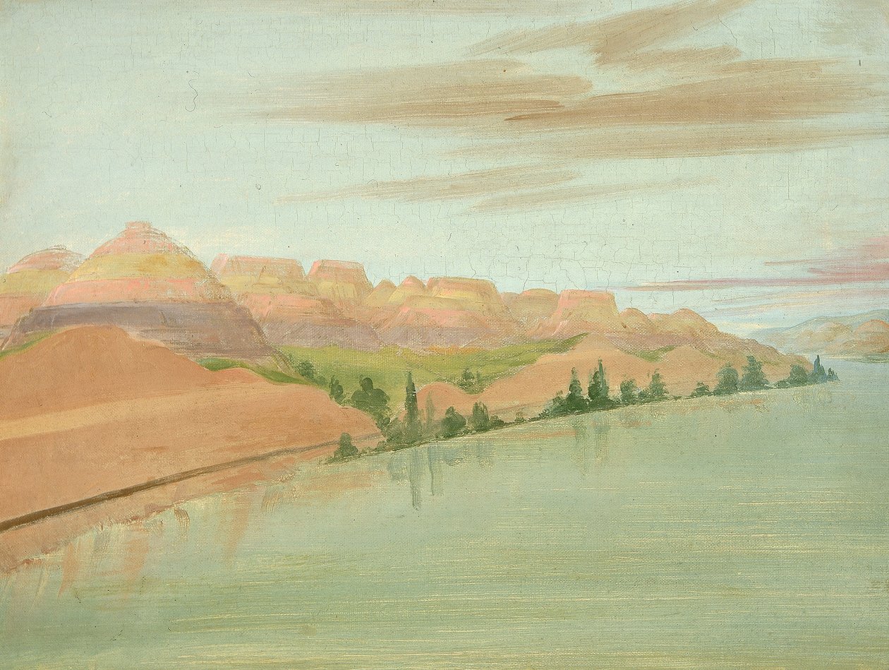 Belos penhascos de argila, 1900 milhas acima de St. Louis de George Catlin