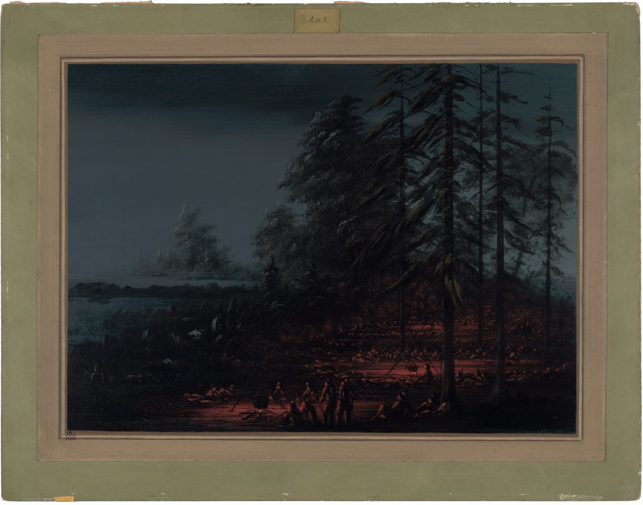 Bivouac de um partido de guerra Sioux de George Catlin