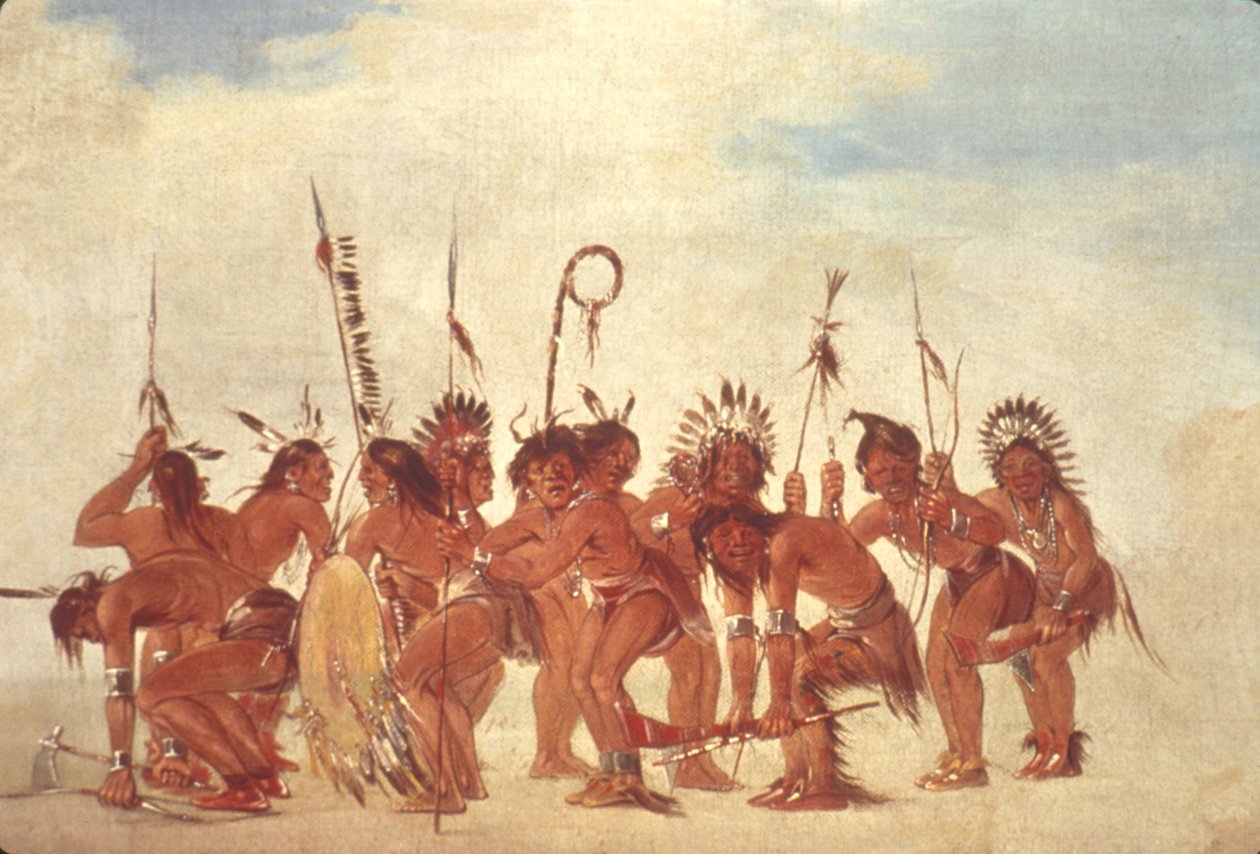Baile dos Braves em Fort Snelling de George Catlin