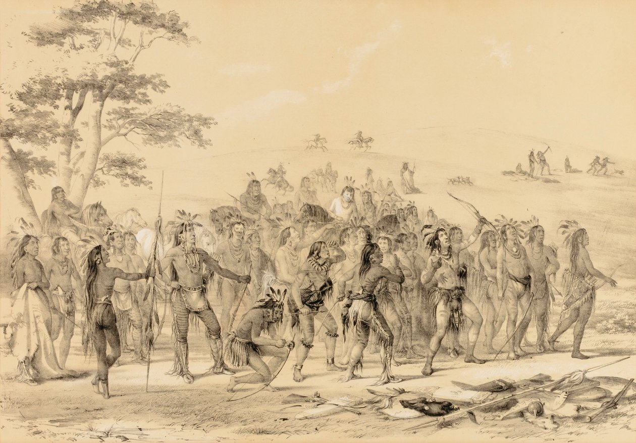 Bravos atiradores de flechas - Uma competição - nº 24 de George Catlin