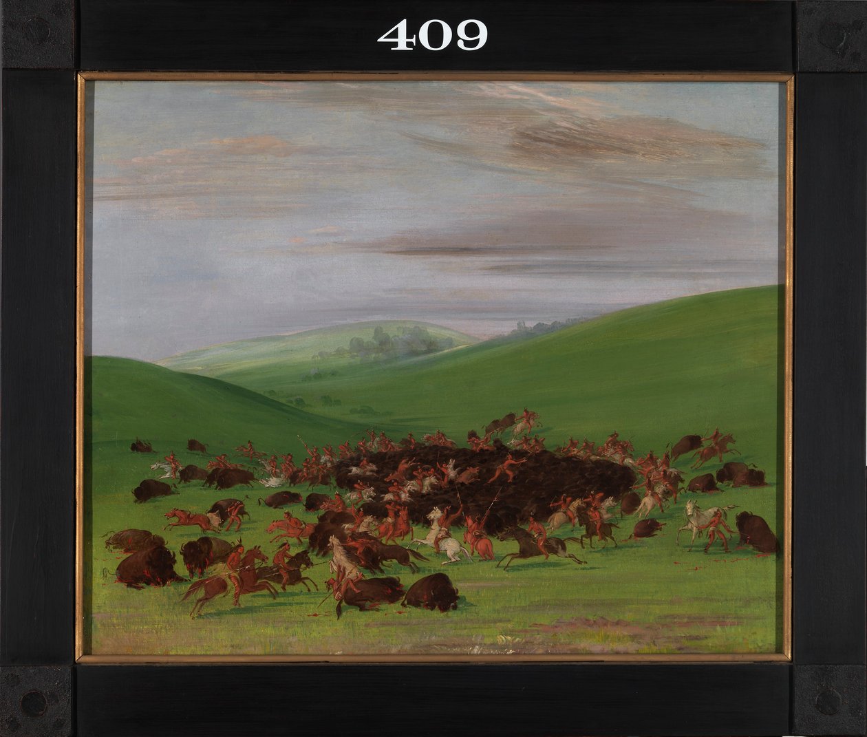 Buffalo Chase, uma ronda pelos Hidatsa de George Catlin