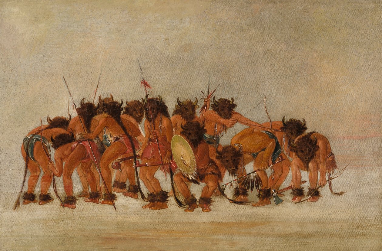 Dança dos Búfalos, Mandan de George Catlin