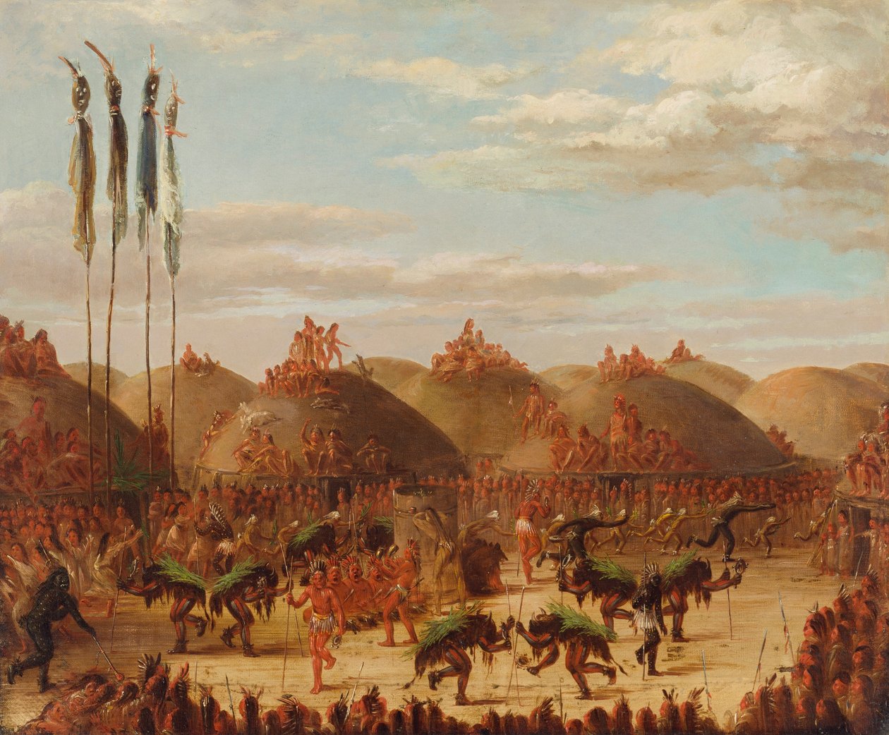 Dança do Touro, Cerimónia de Mandan O-kee-pa de George Catlin